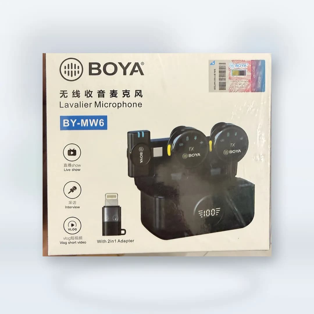 BOYA BY-MW6 Wireless Lavalier Microphone – Dual Transmitter (original verient)